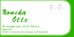monika olle business card