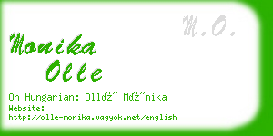 monika olle business card